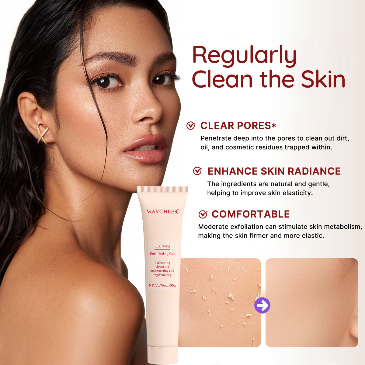 Purifying Exfoliating Gel - Deep Cleansing Face Scrub