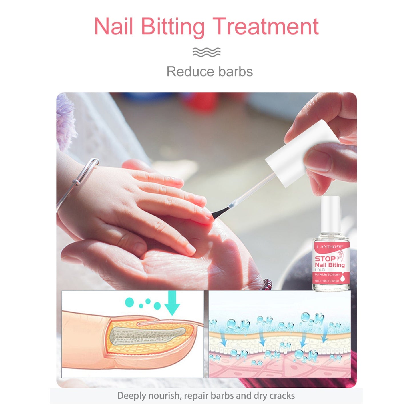 Bitter Nail Water - Safe Non-Toxic Formula to Stop Nail Biting