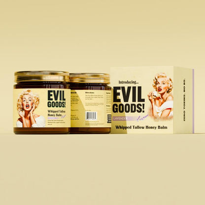 EVIL GOODS! Whipped Beef Tallow & Manuka Honey Organic Nourishing Face Cream Moisturizer Body Lotion Skin Care Lip Balm Hydrating Moisturizing 100% Natural Ingredients - Oil